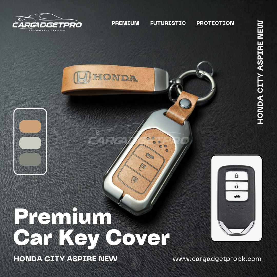 Premium Metal Leather Car Key Cover