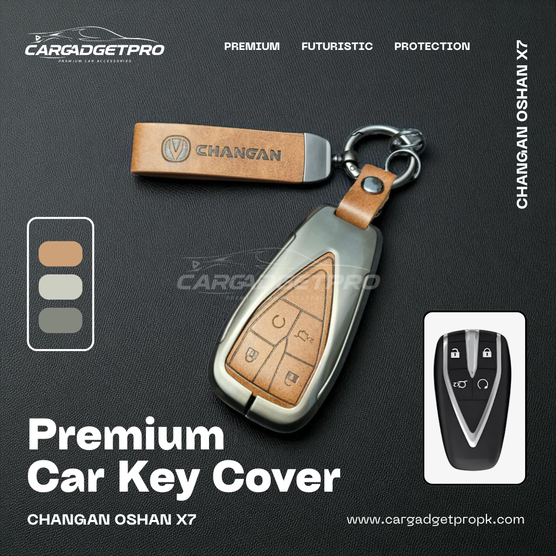 Premium Metal Leather Car Key Cover