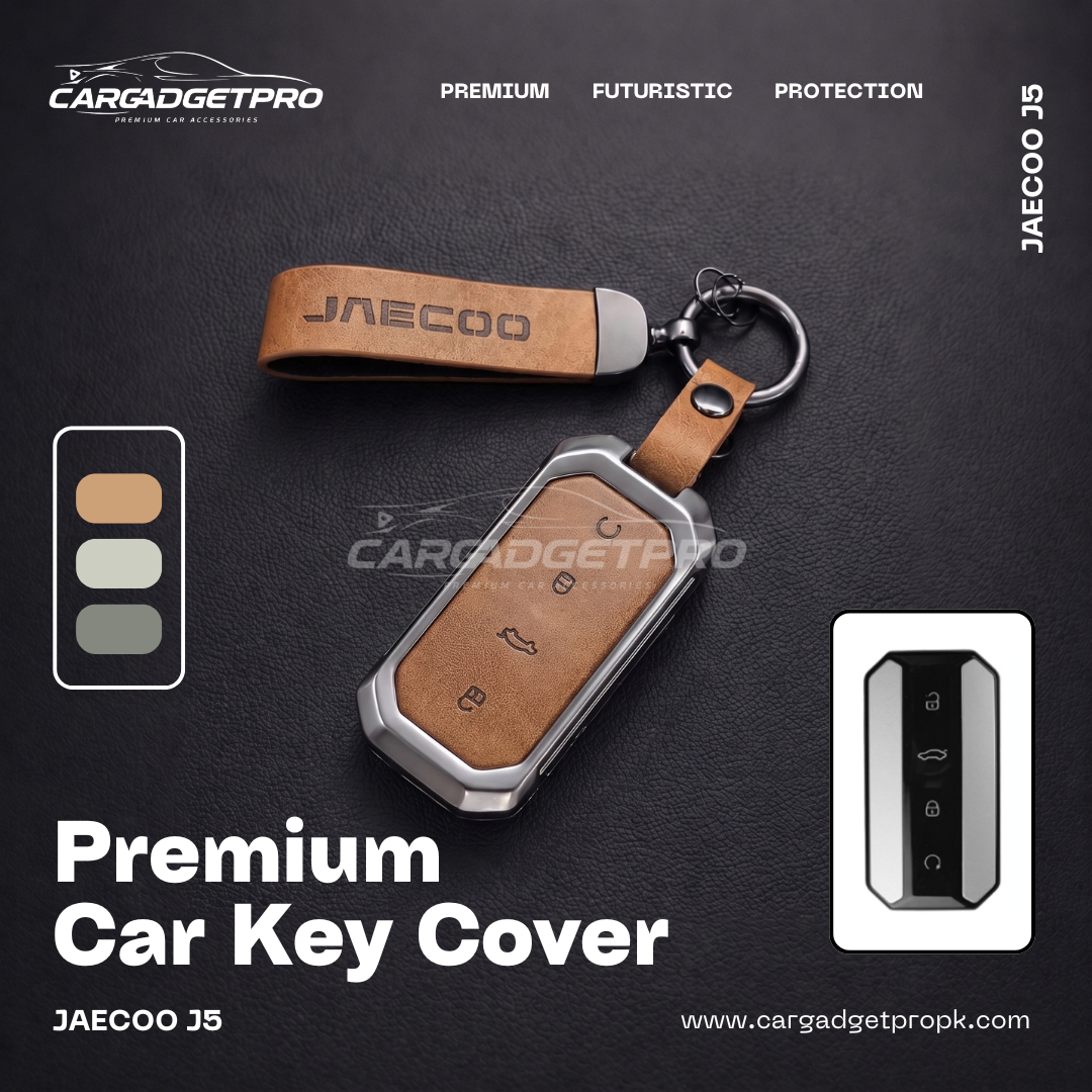 Metal Car Key Cover – Premium Leather & Alloy