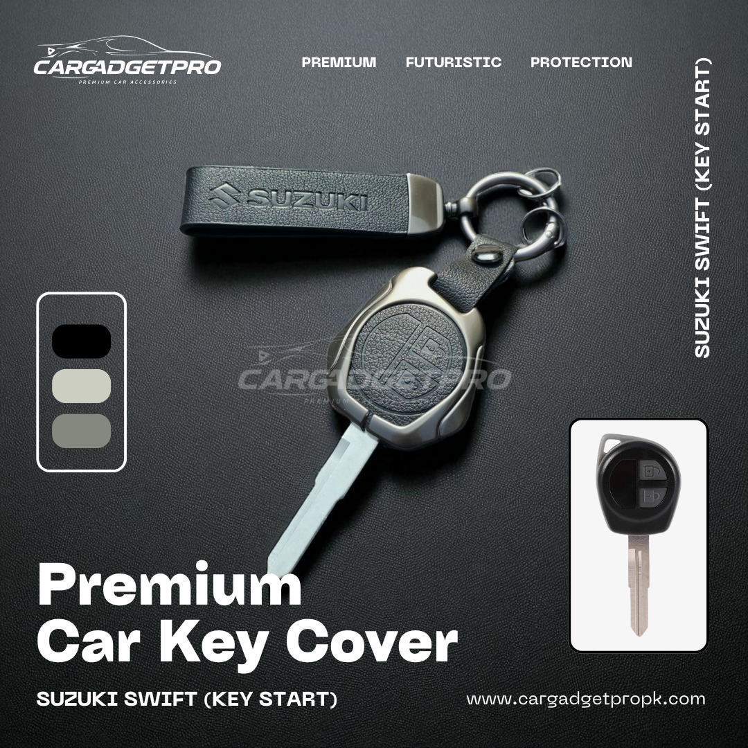 Premium Metal Leather Car Key Cover