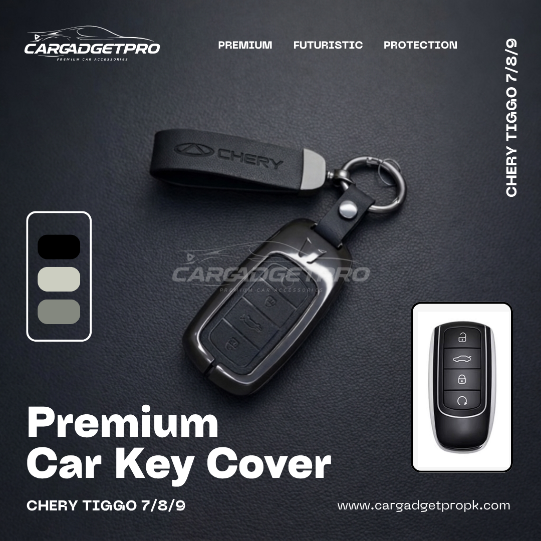 Metal Car Key Cover – Premium Leather & Alloy