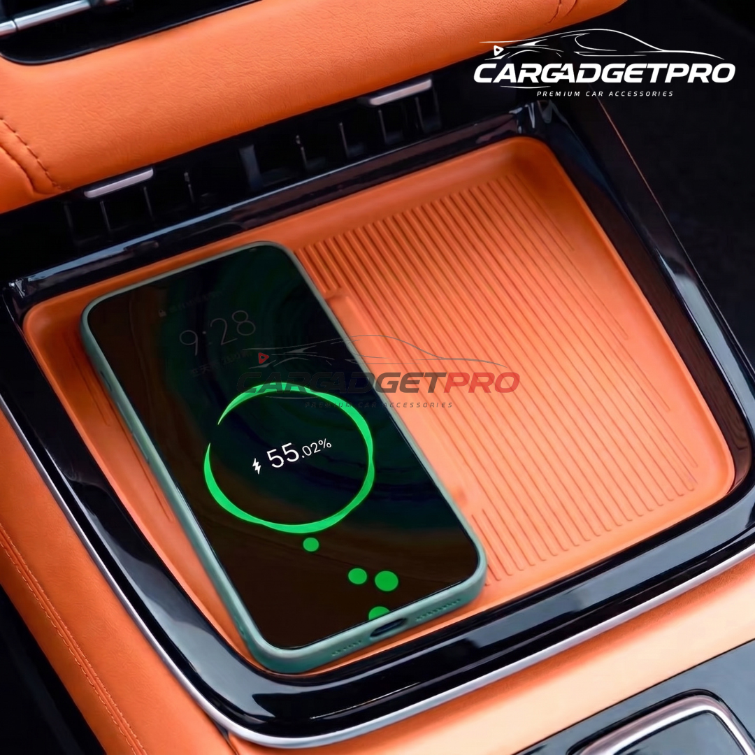 Deepal S05 Console Mat – Orange Silicone 2-Piece Set | Anti-Slip