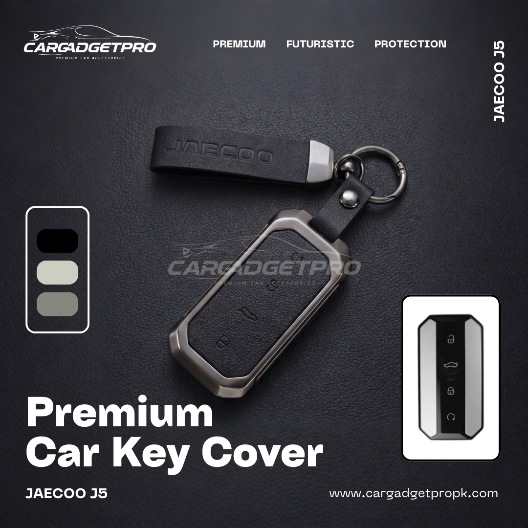 Metal Car Key Cover – Premium Leather & Alloy