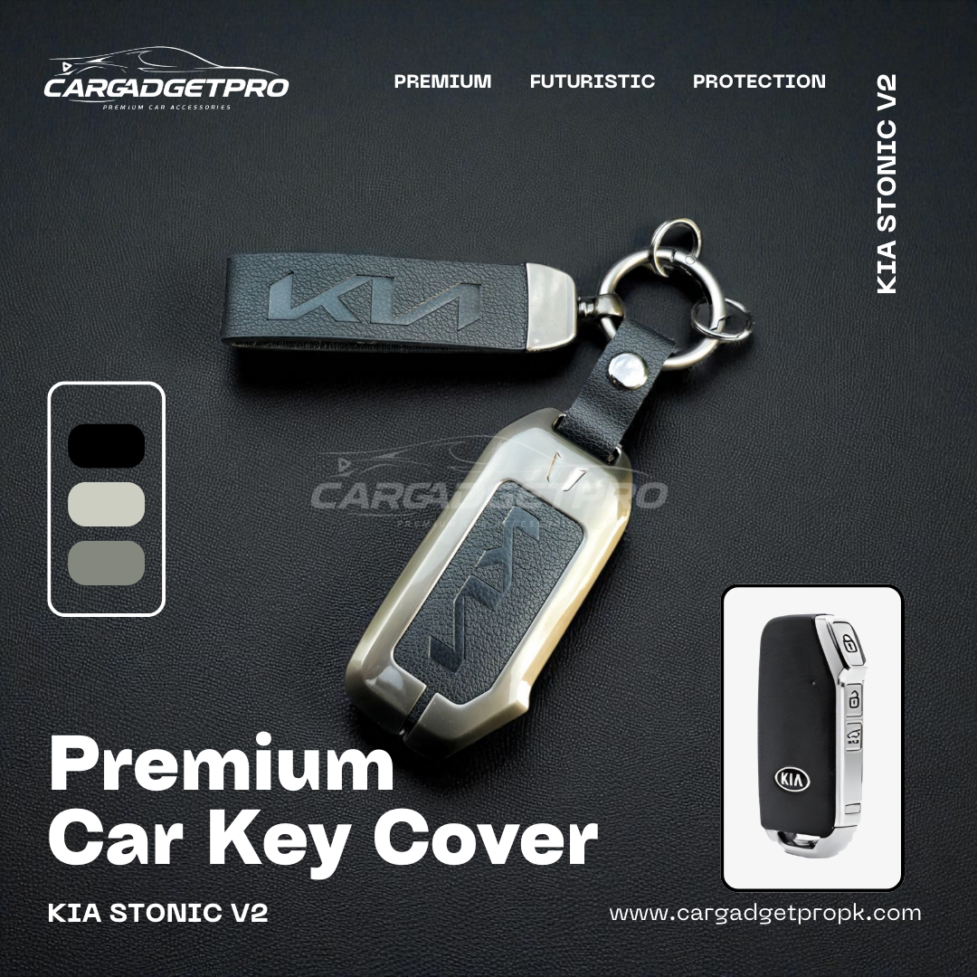 Kia stonic new metal car key cover black pakistan