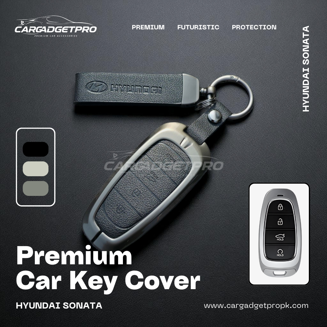Hyundai Sonata Metal car key cover black pakistan