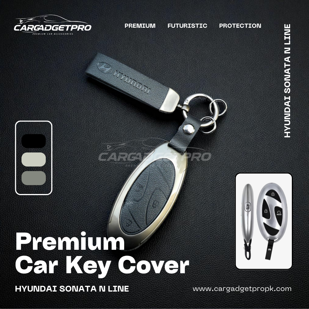 Hyundai Sonata metal car key cover black pakistan 