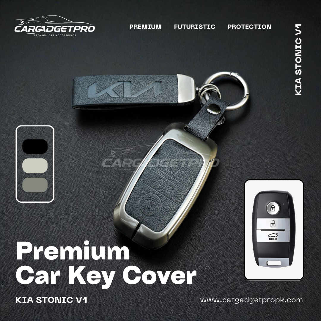 Kia stonic metal car key cover black pakistan 