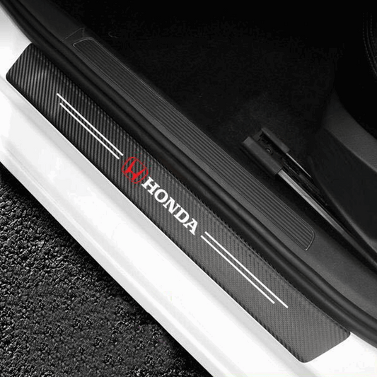 4 PCs Carbon Fiber Door Sill Protector