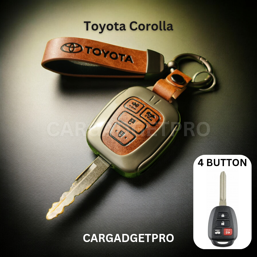 Premium Leather Alloy Car Key Case