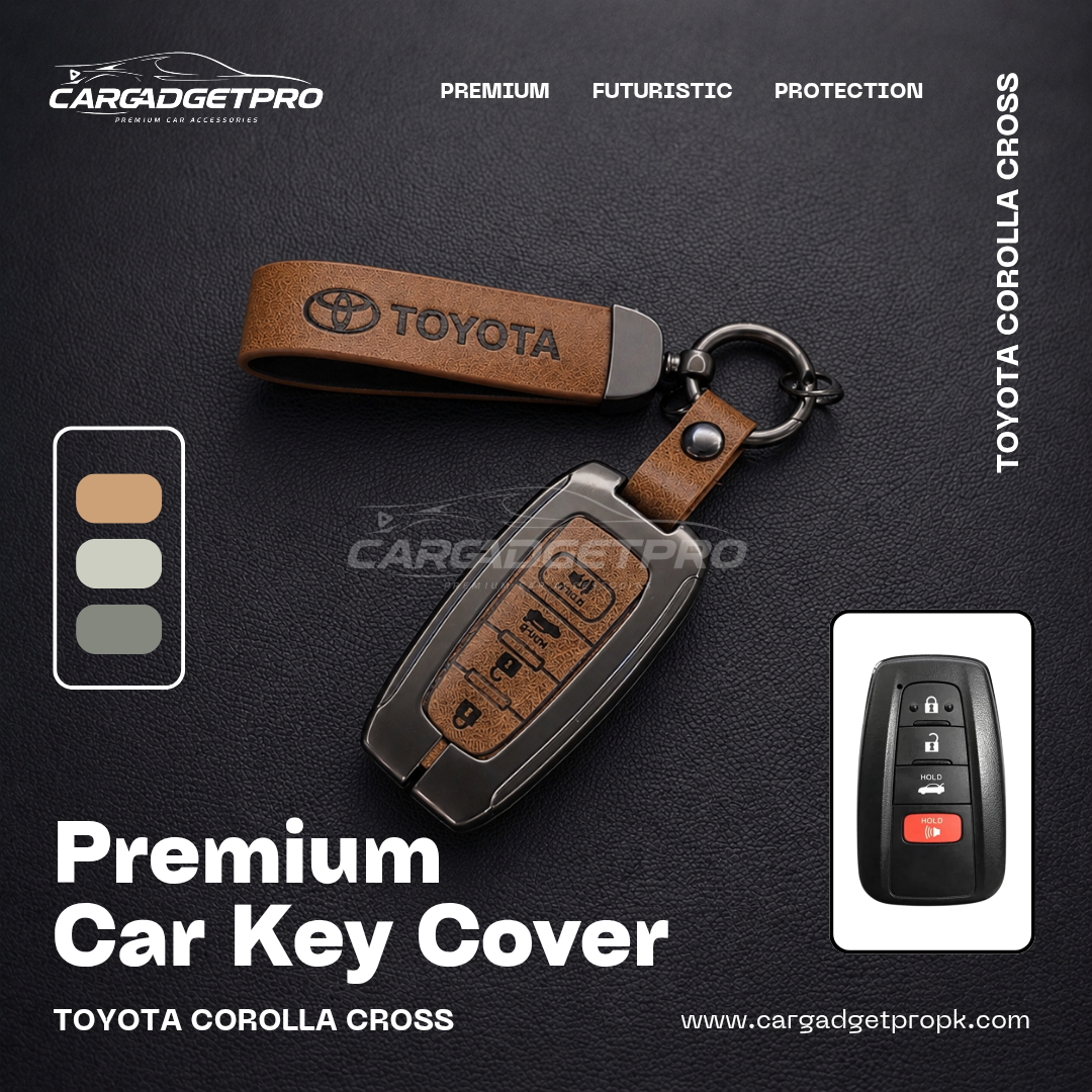 Premium Metal Leather Car Key Cover