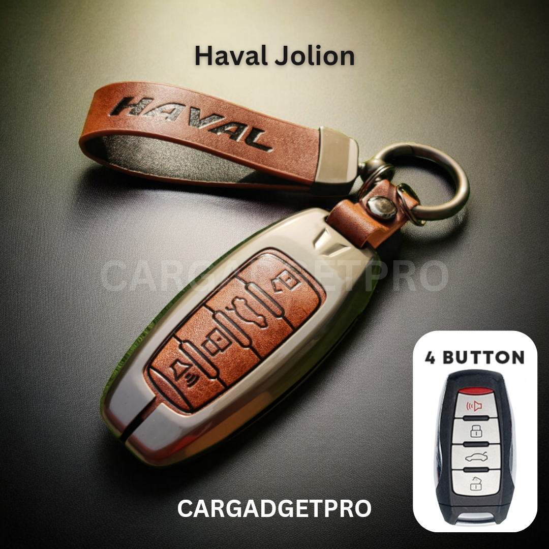 Premium Leather Alloy Car Key Case