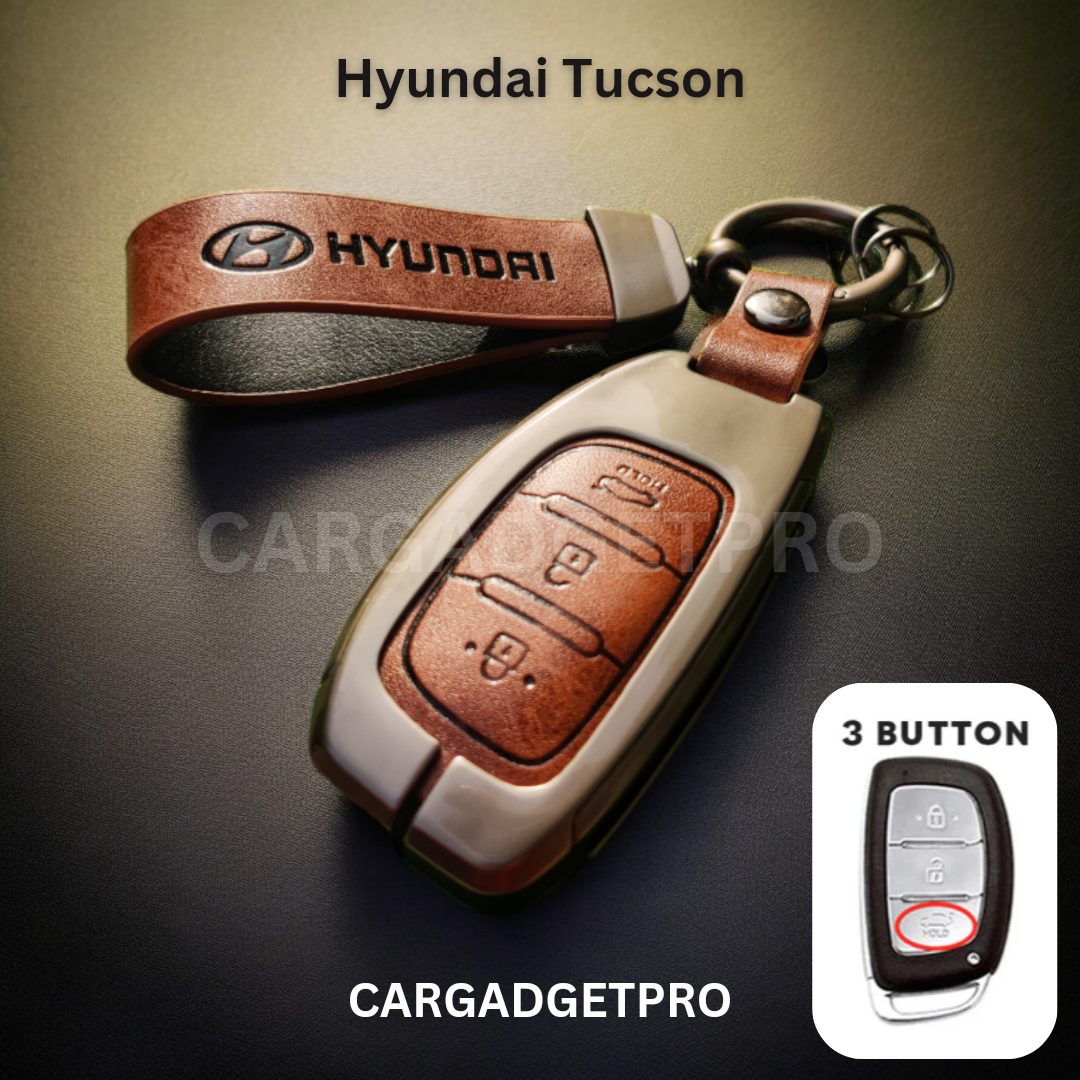 Premium Leather Alloy Car Key Case