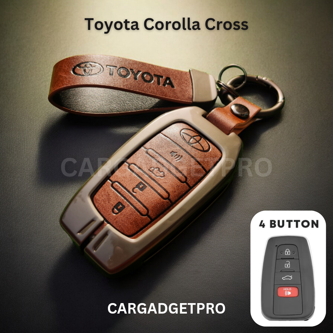 Premium Leather Alloy Car Key Case