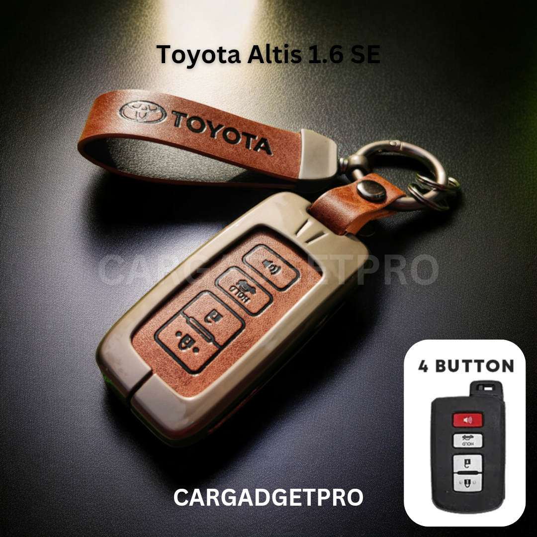 Premium Leather Alloy Car Key Case