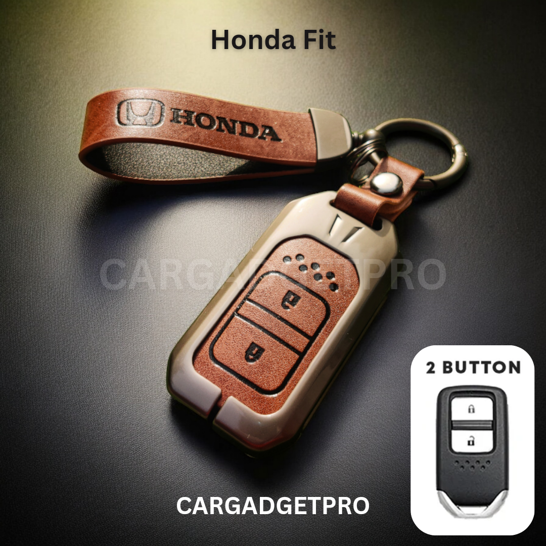 Premium Leather Alloy Car Key Case