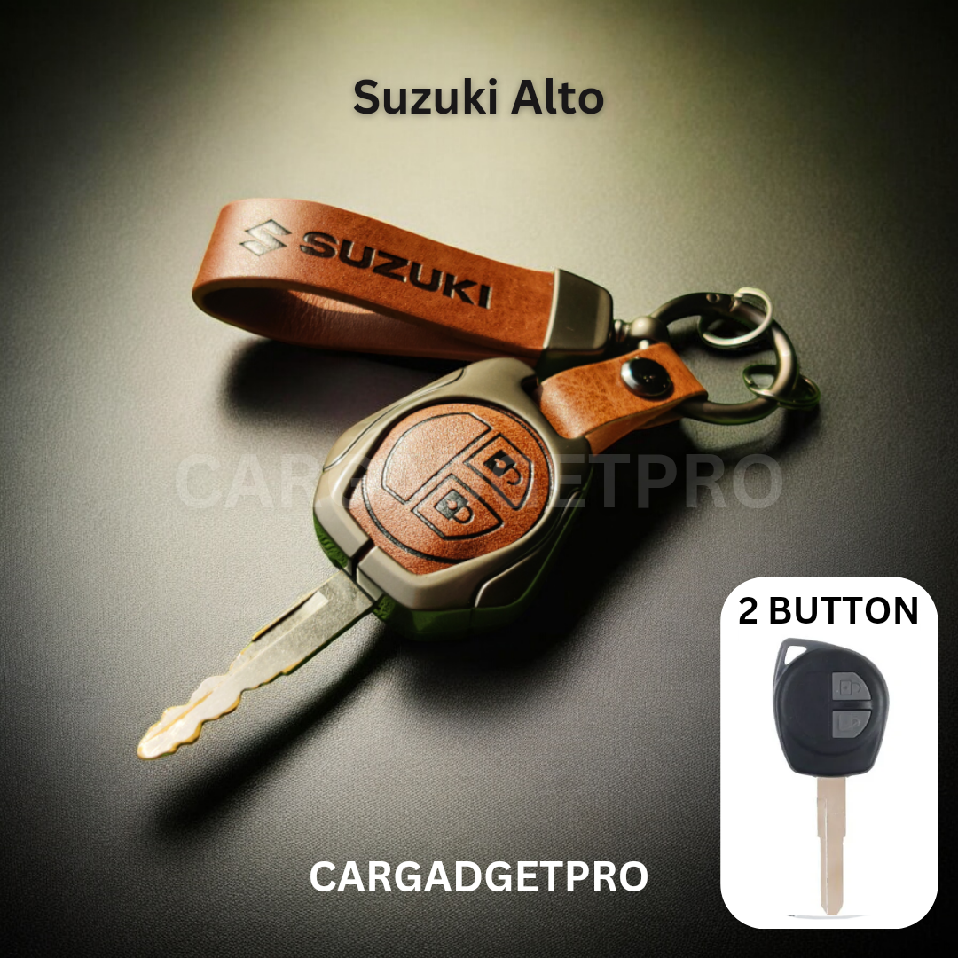 Premium Leather Alloy Car Key Case