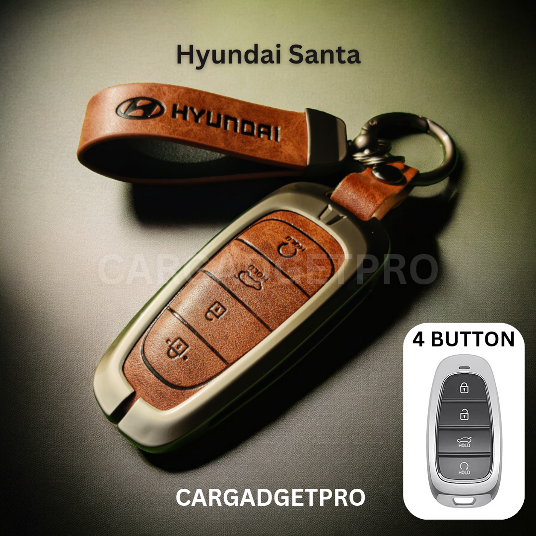 Premium Leather Alloy Car Key Case