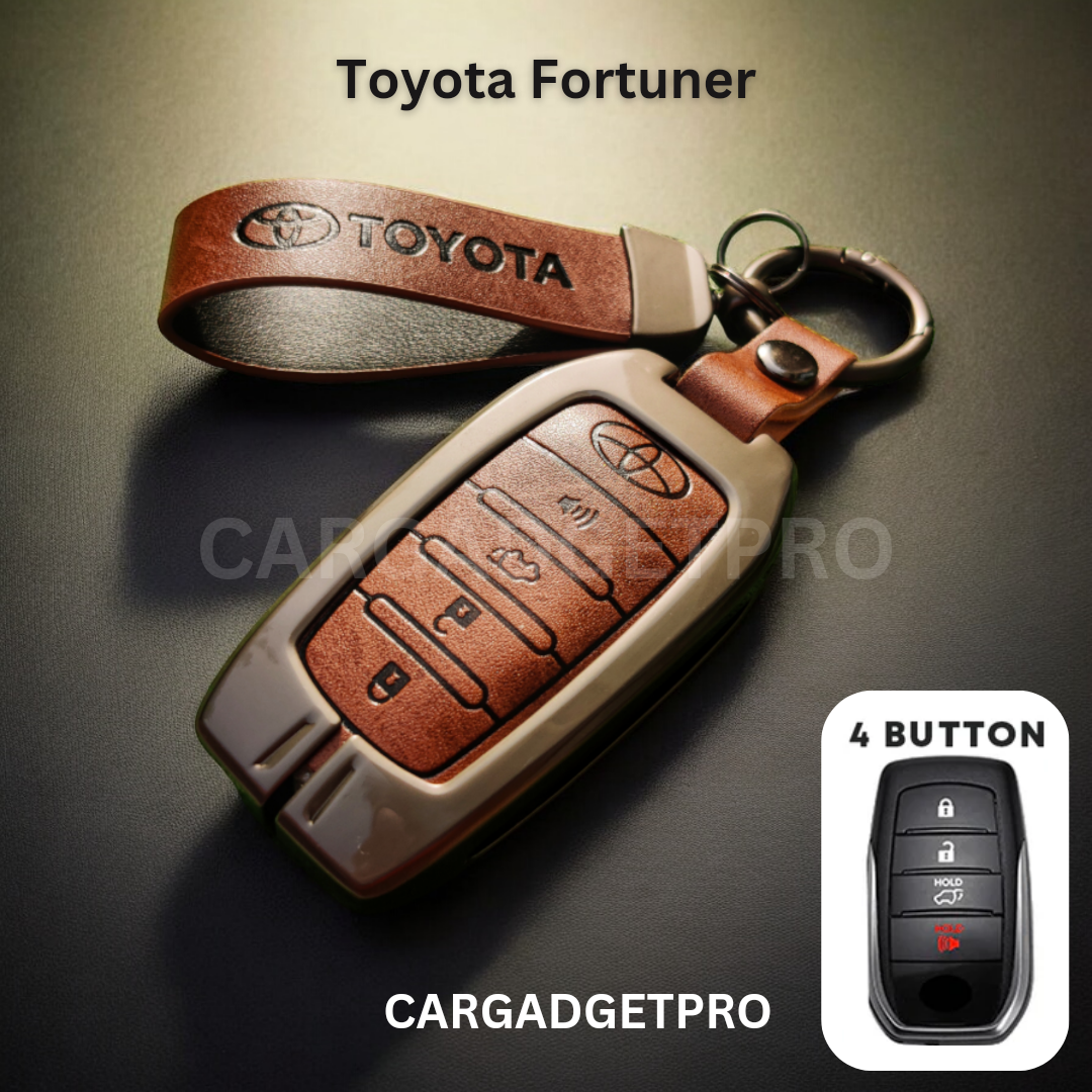 Premium Leather Alloy Car Key Case