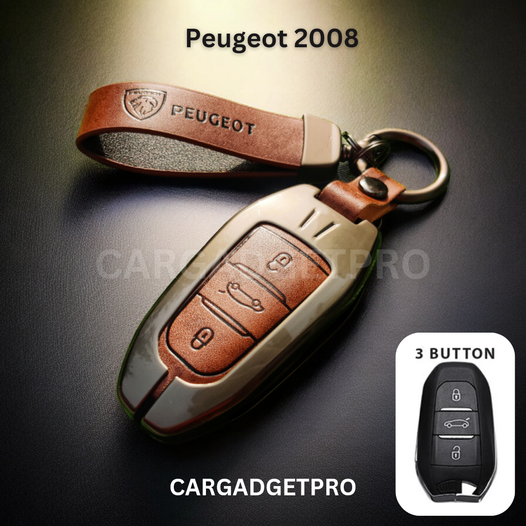 Premium Leather Alloy Car Key Case