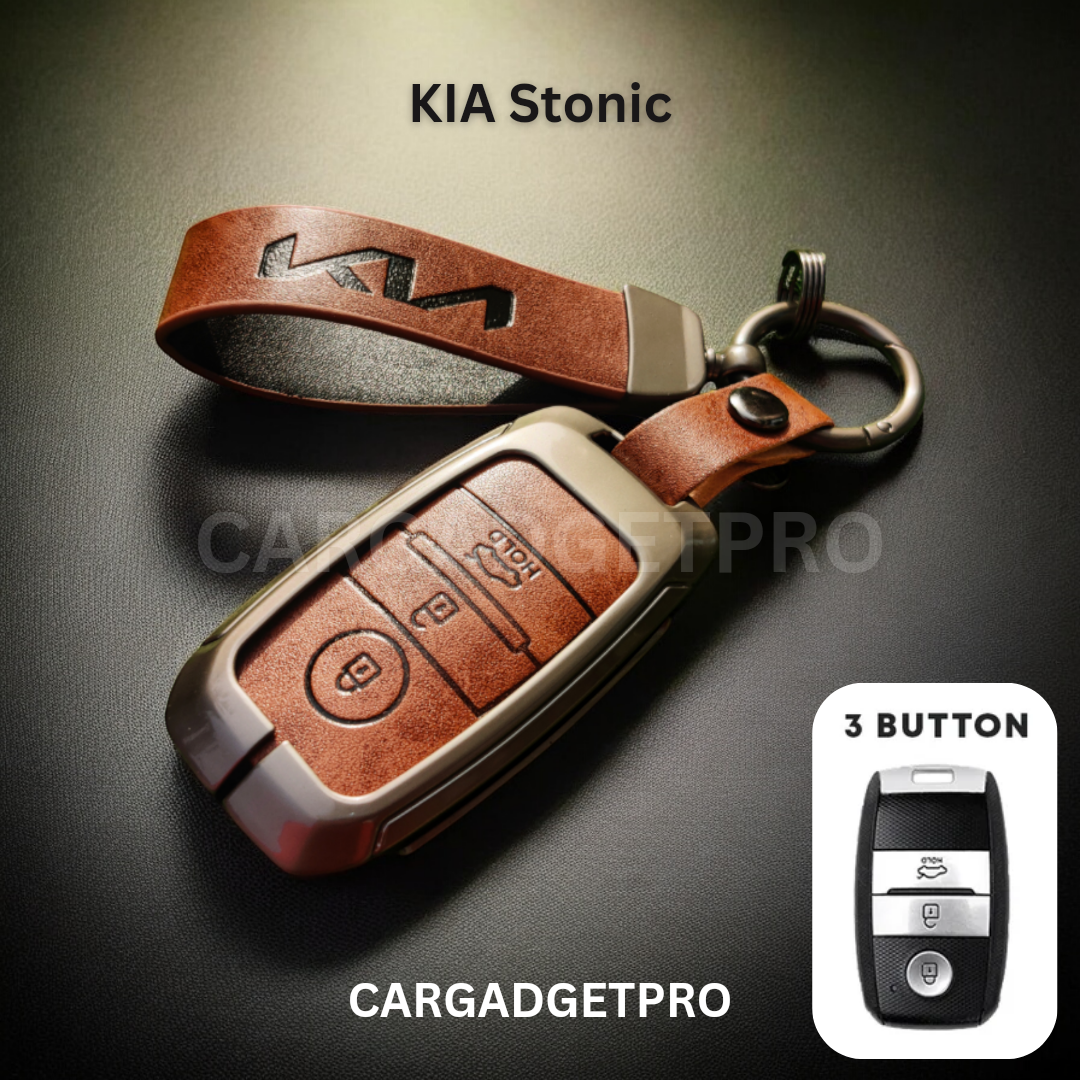 Premium Leather Alloy Car Key Case