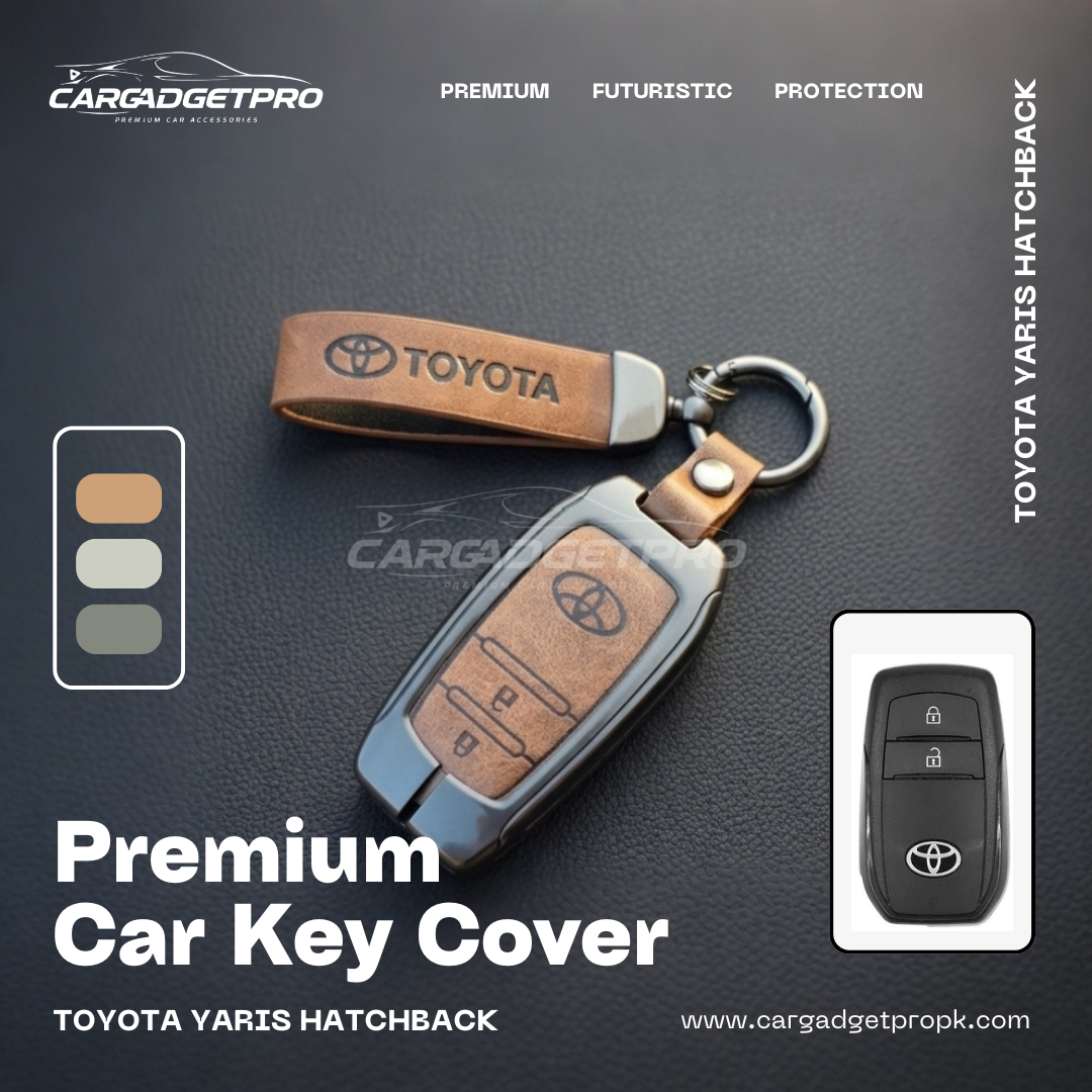 Toyota Yaris hatchback metal car key cover brown pakistan