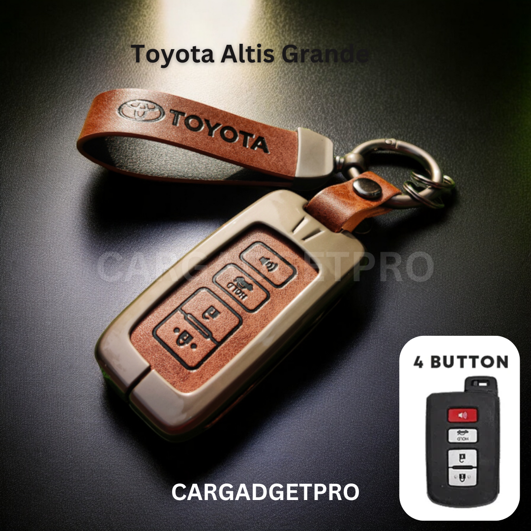 Premium Leather Alloy Car Key Case